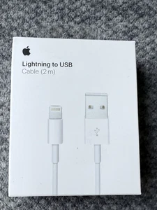 Câble de charge Apple Lighting vers USB 2 mètres blanc NEUF EN BOITE SCELLEE - Photo 1 sur 4