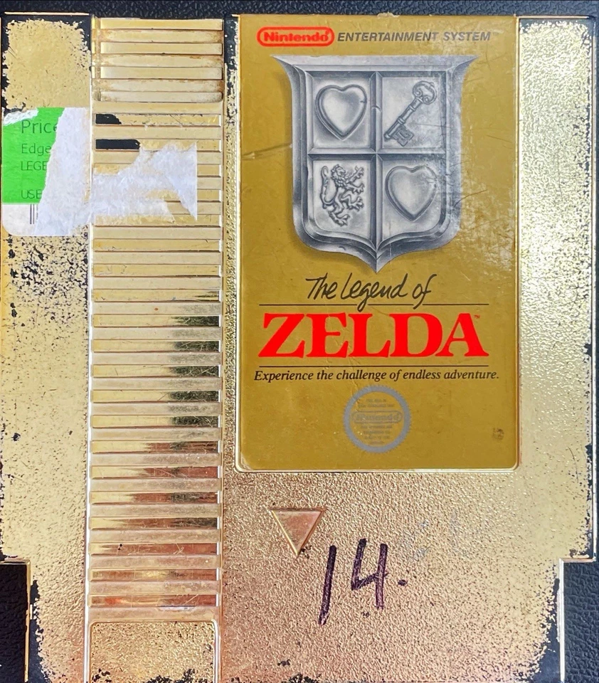 The Legend of Zelda Nintendo NES 1987 Gold Cartridge Authentic Tested & Working - Image 1 of 2
