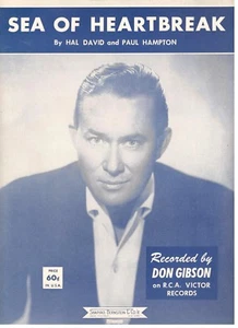 DON GIBSON "SEA OF HEARTBREAK" SHEET MUSIC-1961-EXTREMELY RARE-BRAND NEW-MINT!! - Picture 1 of 1