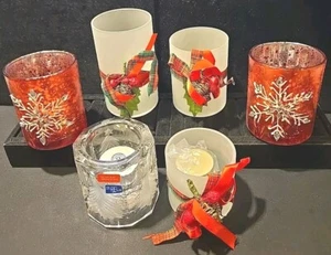 Lot 6 Christmas Votives - Picture 1 of 8