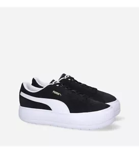Puma Women's Suede Mayu Trainers / Black White / RRP £80 - Imagen 1 de 6