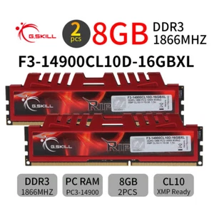 G.SKILL Ripjaws 16Go Kit 2x 8Go 240Pin DDR3 1866MHz PC3-14900 Desktop Mémoire FR - Photo 1/7