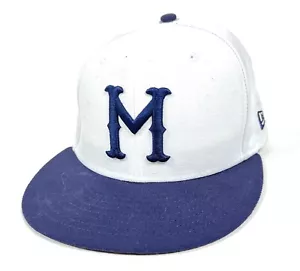 Cappello Montreal Royals New Era 59fifty Fitted 7 Bianco Blu Retro - Vintage - Foto 1 di 6