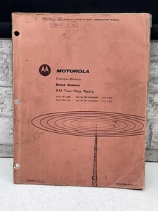 Motorola Compa-Station Base Radio FM Two Way Radio Original Manual Instruction - Picture 1 of 5