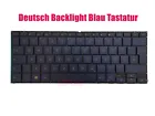 Deutsch Backlight Blau Tastatur für ASUS UX370U UX370UA UX370UAR Q325UA Q325UAR
