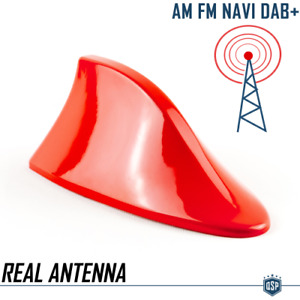 Antenna Auto PINNA DI SQUALO Rossa Universale | VERA Ricezione RADIO AM-FM-DAB+