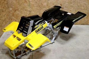 Yamaha Banshee fenders + gas tank plastic + grill + graphics BLACK YELLOW 2003 - Picture 1 of 12