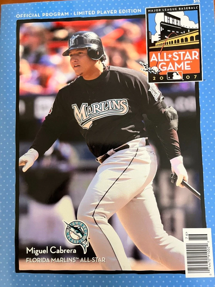 2007 MLB ALL STAR GAME PROGRAM ASG OFFICIAL SAN FRANCISCO GIANTS MIGUEL CABRERA - Image 1 of 1