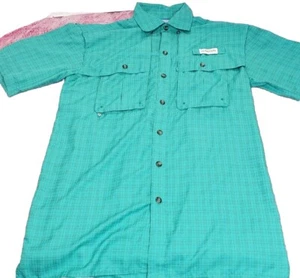 Camisa de pesca Magellan para hombre XS verde ventilada manga corta ajuste de pescador mecha magnética - Imagen 1 de 10