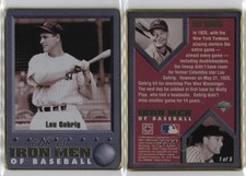 1996 Metallic Impressions Iron Men of Baseball Lou Gehrig #1 HOF
