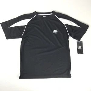 Umbro Boys Youth Performance Soccer Crew Shirt Black White Large L Athletic - Picture 1 of 2