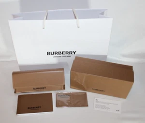Burberry Sunglasses Eyeglasses Medium Brown Case Set -Cloth Box Booklet Bag - Picture 1 of 10