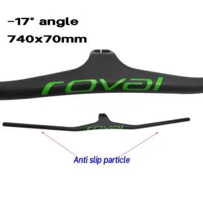 Manillar de bicicleta MTB de fibra de carbono Manillar integrado de 800 mm con potencia 28,6 mm Foto 1 de 4