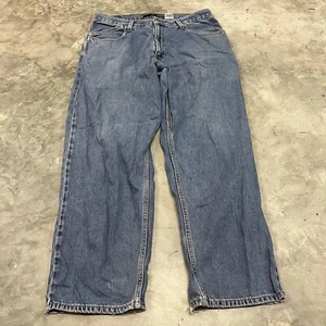 Vintage Levis Silvertab Jeans 34x30 Blue Baggy Wide Leg Denim Y2K Distressed USA - Picture 1 of 10
