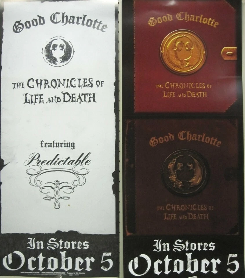 Good Charlotte 2004 Chronicles 2 sided promotional poster Flawless New Old Stock - Image 1 of 1