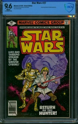 Star Wars #27 ❄️ CBCS 9.6 WHITE PGs ❄️ General Dodonna Valance Marvel Comic 1979 - Image 1 of 2