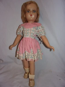 Vintage 1940s R&B Arranbee Nancy Lee 17" Composition Doll  Pink Party Dress VGC - Picture 1 of 6