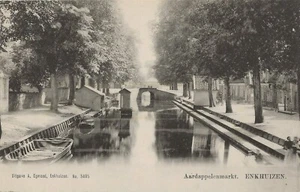 Postcard Netherlands Enkhuizen Aardappelenmarkt (Potato Market) 1904 NrMINT - Picture 1 of 2