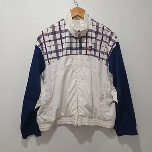 Vintage Nike Tennis Court Womens Track Jacket Size Medium 10-12 Navy White 90s - Picture 1 of 15