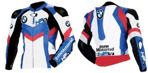 Chaqueta de cuero BMW Motorrad Sports Hombre MOTOGP Carrera Moto Chaquetas de cuero CE - Imagen 1 de 3