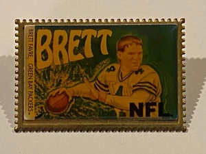 Green Bay Packers Player Photo Pin #4 Brett Favre Quarterback QB Postage Stamp - Picture 1 of 2