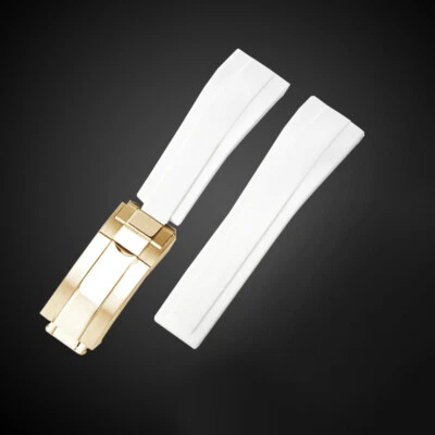 Premium Quality Soft Rubber Silicone Watch Strap Band Sports Mens fit Rolex 20mm - Image 1 of 4