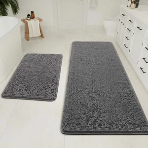 Bathroom Rugs Sets 2 Piece 20 X 32 Plus 24 X 60 Inches Thick Non Slip Bath Rug S - Picture 1 of 7