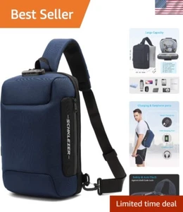 Large Capacity Sling Backpack with USB Port & Anti-Theft Design - 20L - Picture 1 of 9