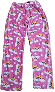 Girl's Pajamas Pants Sleepwear Fleece Sleep Fuzzy PJ, Pink Clouds, Large 14/16 - Picture 1 of 1