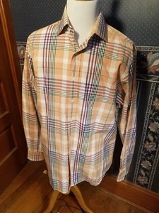 Camisa polo para hombre RALPH LAUREN talla 17 XL rosa verde despojado regente calce clásico F - Imagen 1 de 4