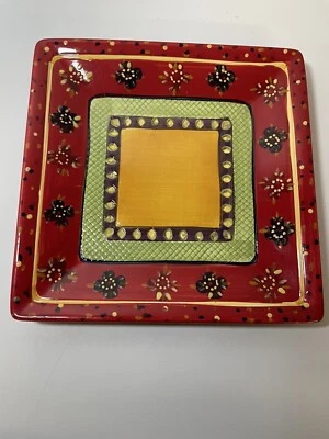 Tabletops CORSICA RUMBA Square Salad plate, 8 3/8", Excellent - Image 1 of 4