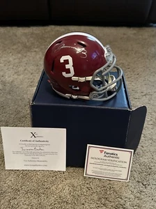 Jermaine Burton Autographed Alabama Mini Helmet. Authentic Fanatics - Picture 1 of 4