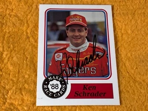 V5-13 KEN SCHRADER HANDSIGNIERTE NASCAR TRADING CARD - 1988 MAXX  - Bild 1 von 2