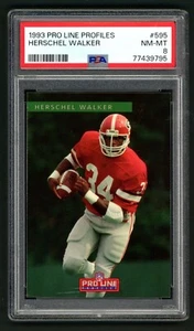1993 Pro Line Profiles Herschel Walker #595 PSA 8 Georgia - Picture 1 of 2