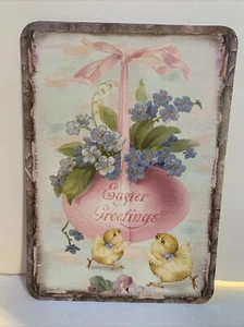 Easter Decor VINTAGE STYLE Die Cut Cardboard 5.5. X 7.5 - Picture 1 of 1