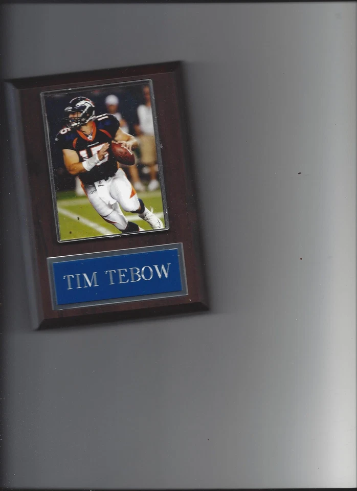 TIM TEBOW PLAQUE DENVER BRONCOS FOOTBALL NFL - Image 1 of 1