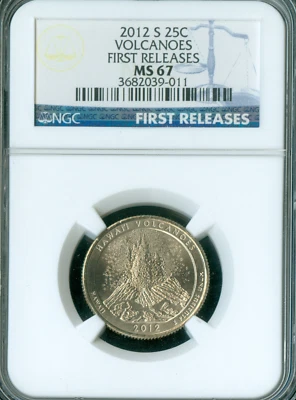 2012 S VOLCANOES PARKS QUARTER NGC  MS67 F.R.  . - Image 1 of 2