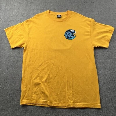 Camisa Santa Cruz Adulto Mediana Amarilla Manga Corta Informal Exterior Camiseta Para Hombre Foto 1 de 4