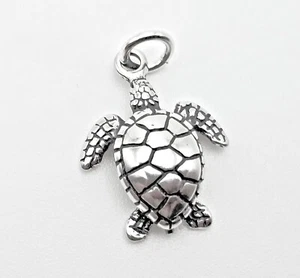 Sterling Silver Sea Turtle Charm - Picture 1 of 2