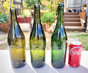 Antique Bottle x3 Rare Pickaxe Misprints & Colours Heavy Emboss incl 1 Society - Picture 1 of 17
