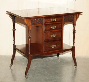 LOVELY ANTIQUE VICTORIAN SHAPLAND AND PETTER DISPLAY CONSOLE TABLE WITH DRAWERS - Picture 1 of 22