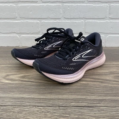 BROOKS GLYCERIN 19 WOMENS RUNNING SHOES SIZE 7 BLACK PINK SPORT - Image 1 of 4