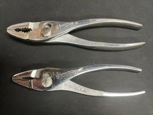 2- Vintage DIAMOND Duluth Slip Joint Pliers Thin Nose, N16, N15, U.S.A. - Picture 1 of 6