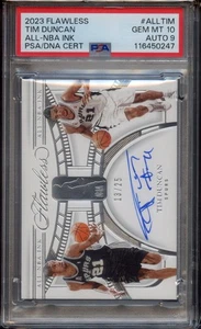 2023-24 Panini impecable Tim Duncan - tinta All-NBA - automático /25 - PSA 10 GEM MT - Imagen 1 de 2
