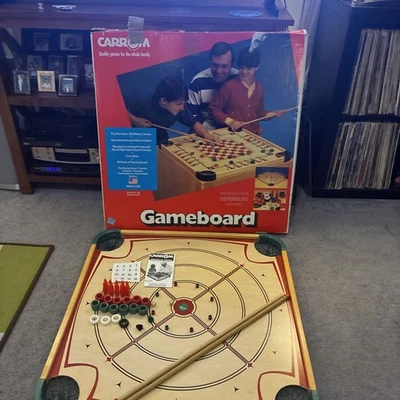 Vintage Carrom Gameboard Model 100 Double Sided W/ Original Box Great Condition - Image 1 of 4