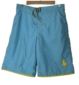 Polo Ralph Lauren Boys Swim Trunks XL (18-20) Hamm Blue Pony Logo Mesh Lined - Picture 1 of 8