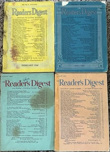 1940-47 (4) READER’S DIGEST MAGAZINE Vintage History Shorts Readable Only - Bild 1 von 1
