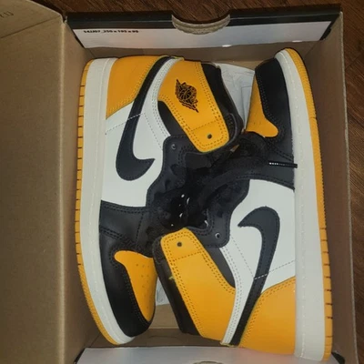 Nike Air Jordan Retro XIV Thunder Youth 3Y Black Yellow 2014 - Image 1 of 4