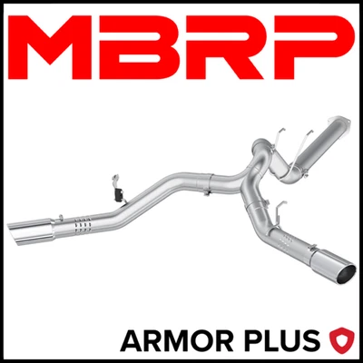 MBRP Armor Plus 4" DPF-Back sistema de exaustão 2017-2025 Ford F-250 F-350 F-450 6.7L - Imagem 1 de 2