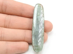 Green Kyanite Oval Shape Cabochon 56X13X5MM Approx Handmade Gemstone - Picture 1 of 8